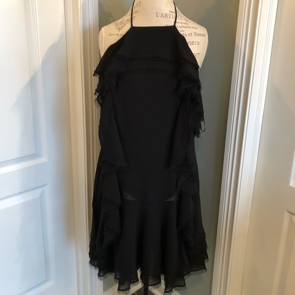 Black halter dress